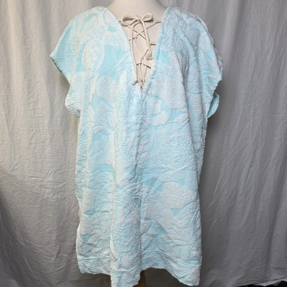 Light Blue Floral Cover-Up